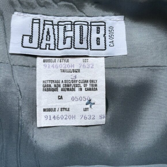 Jacob Vintage Blue Wool Wrap Skirt Size 3 - Picture 7 of 12